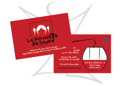 Icône pour la page Composition et Graphisme (par Kimva, impression, lettrage et signalétiques à Liège) : Cas - La Rousette de Savoie.